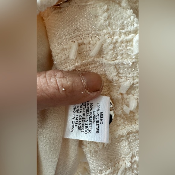 Blithe LA Cream Textured Vest & Skirt Set P2P 18” Waist 15.5” | 710 - Picture 9 of 12